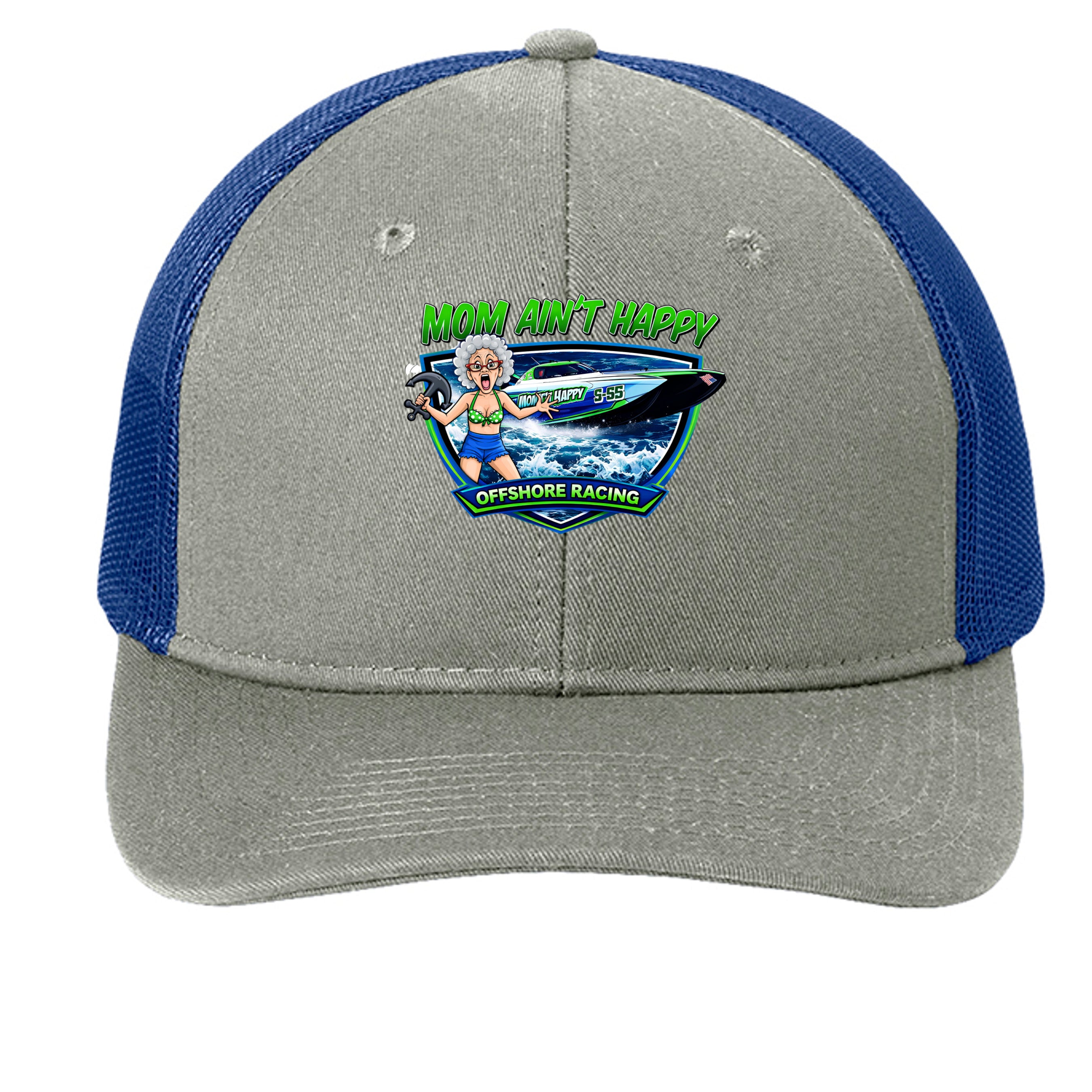 Heather Grey/ Patriot Blue - C402 - FRONT