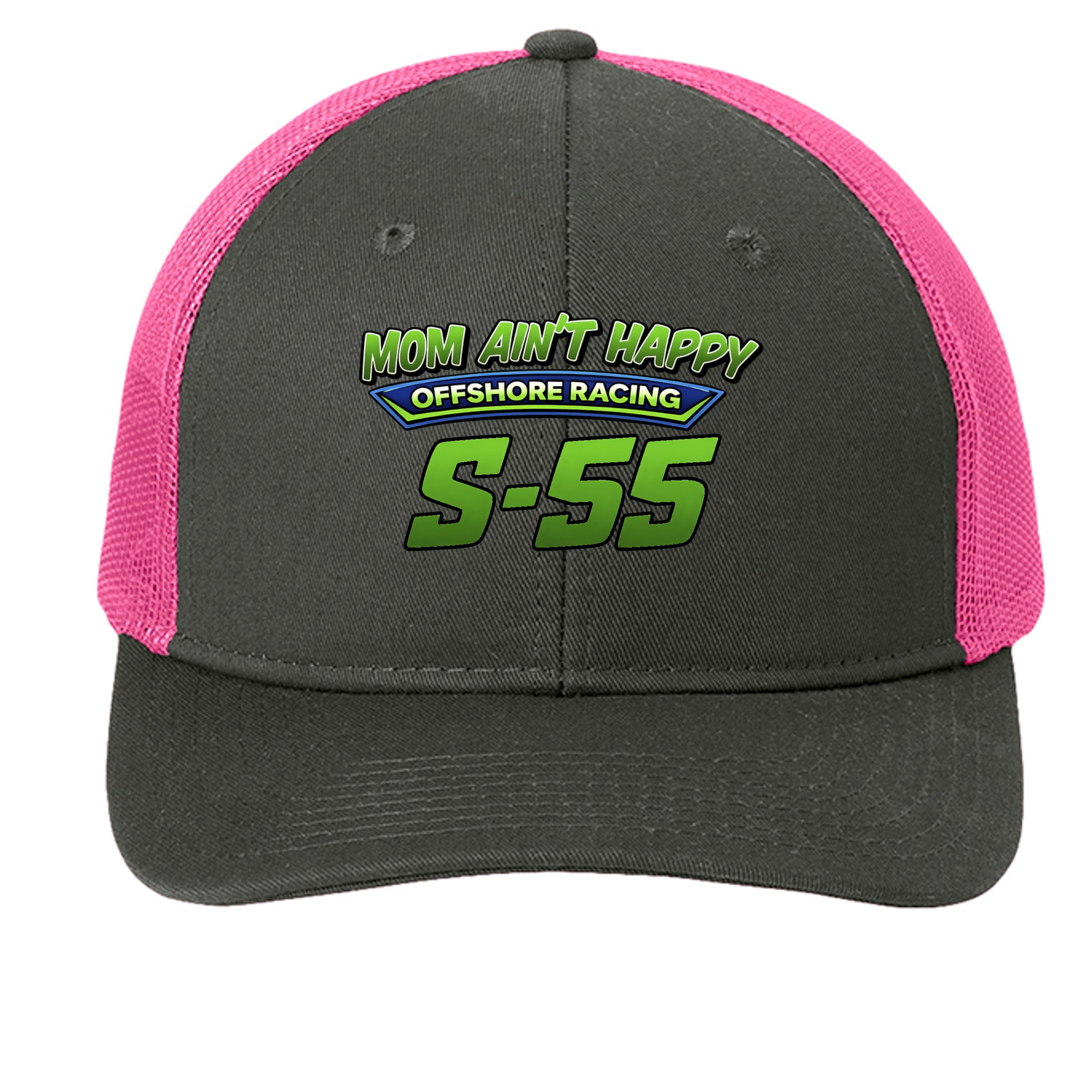 Grey Steel/ Neon Pink - C402 - FRONT