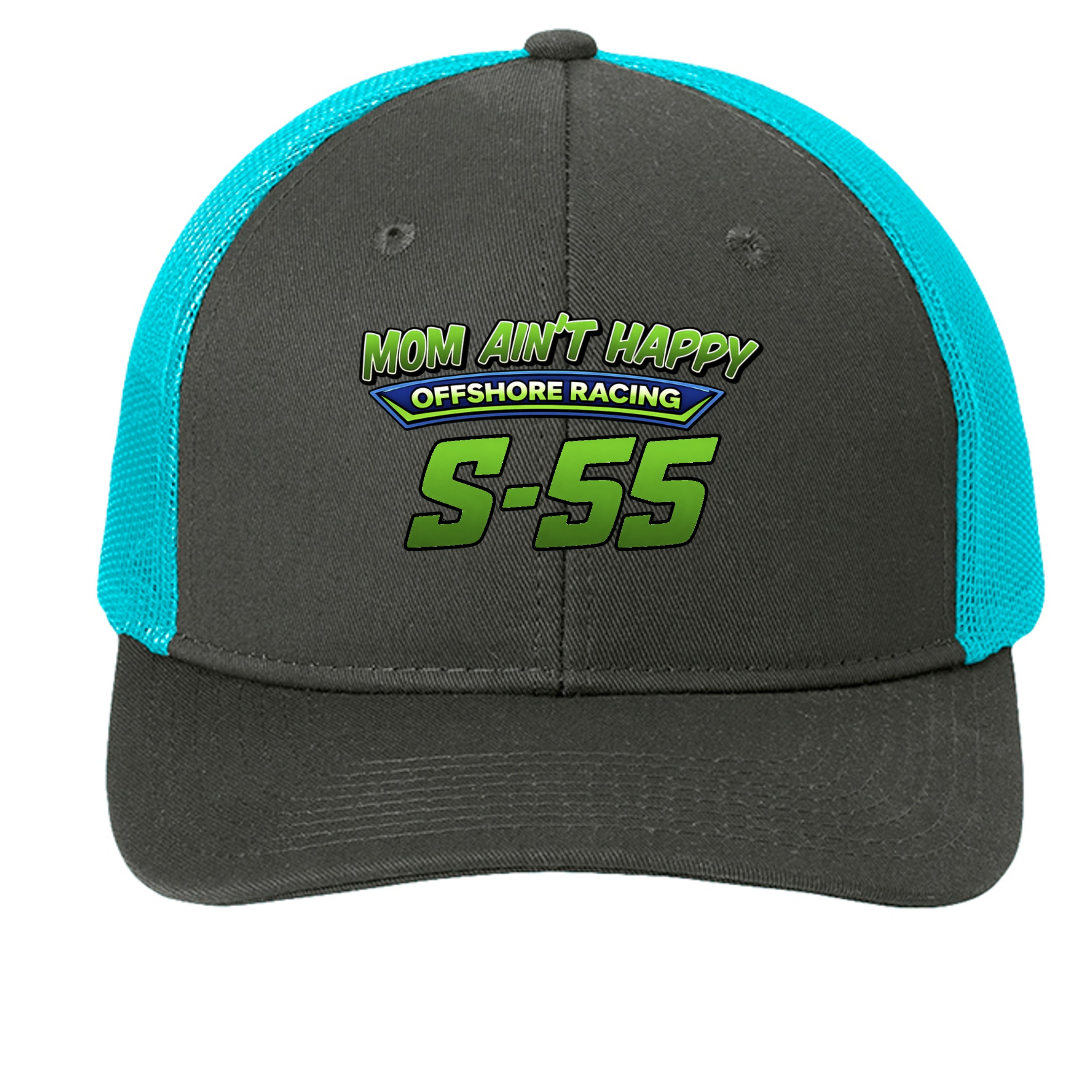 Grey Steel/ Neon Blue - C402 - FRONT